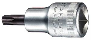 Chiave a bussola TORX maschio in acciaio al cromo per viti con profilo interno Torx - Serie 54TX - Attacco quadro femmina da 1/2"