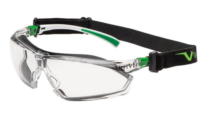 occhiali trasparenti univet 506u con fascia elastica
