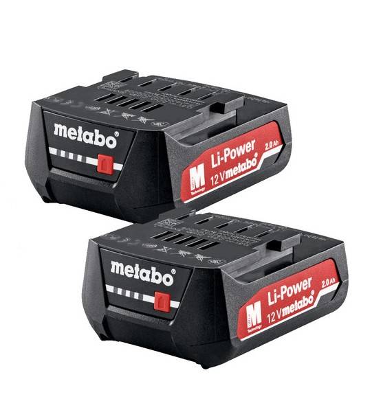 Kit 2 batterie Metabo 2,0 Ah + caricabatterie ASC 55
